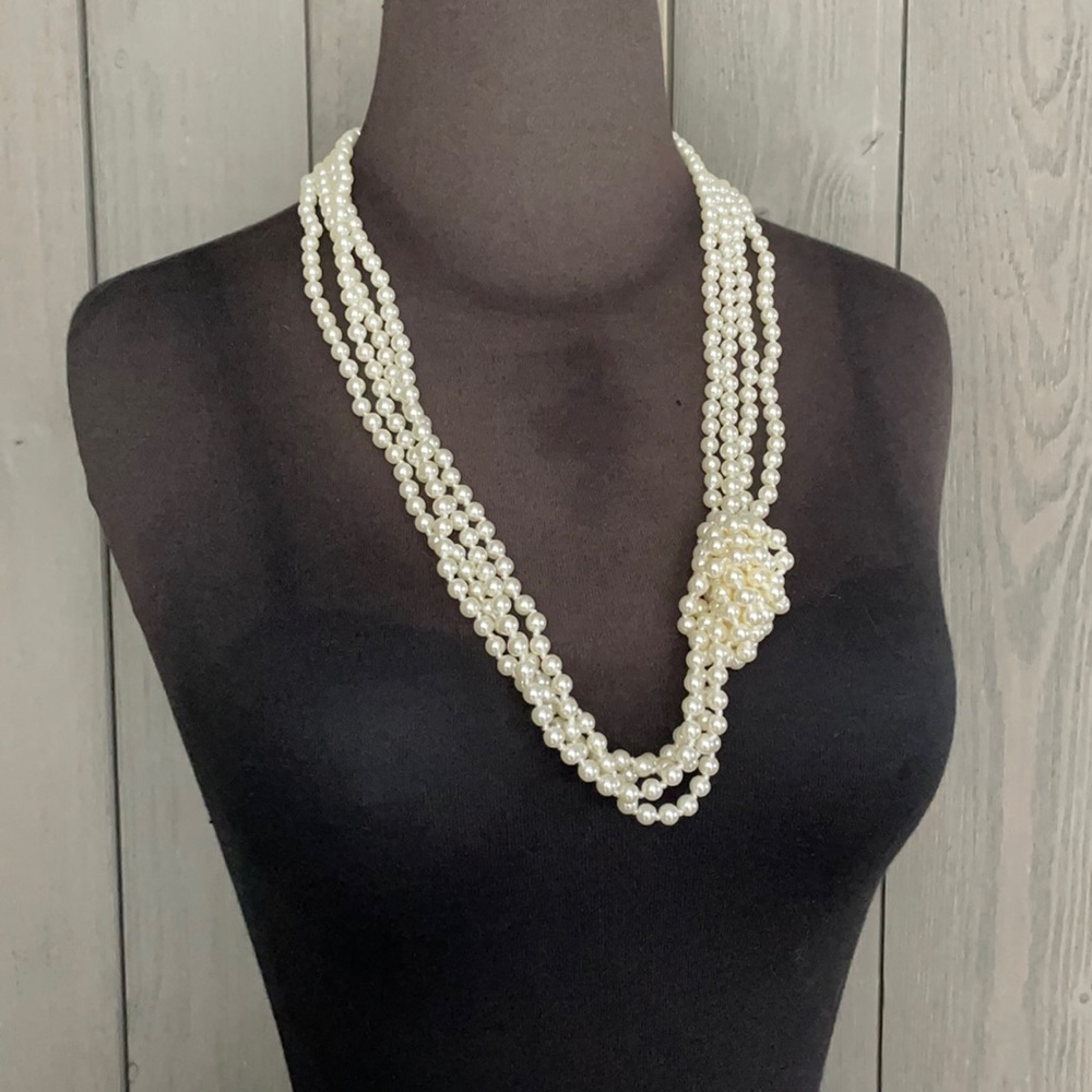 J. Crew Knotted Pearl Necklace